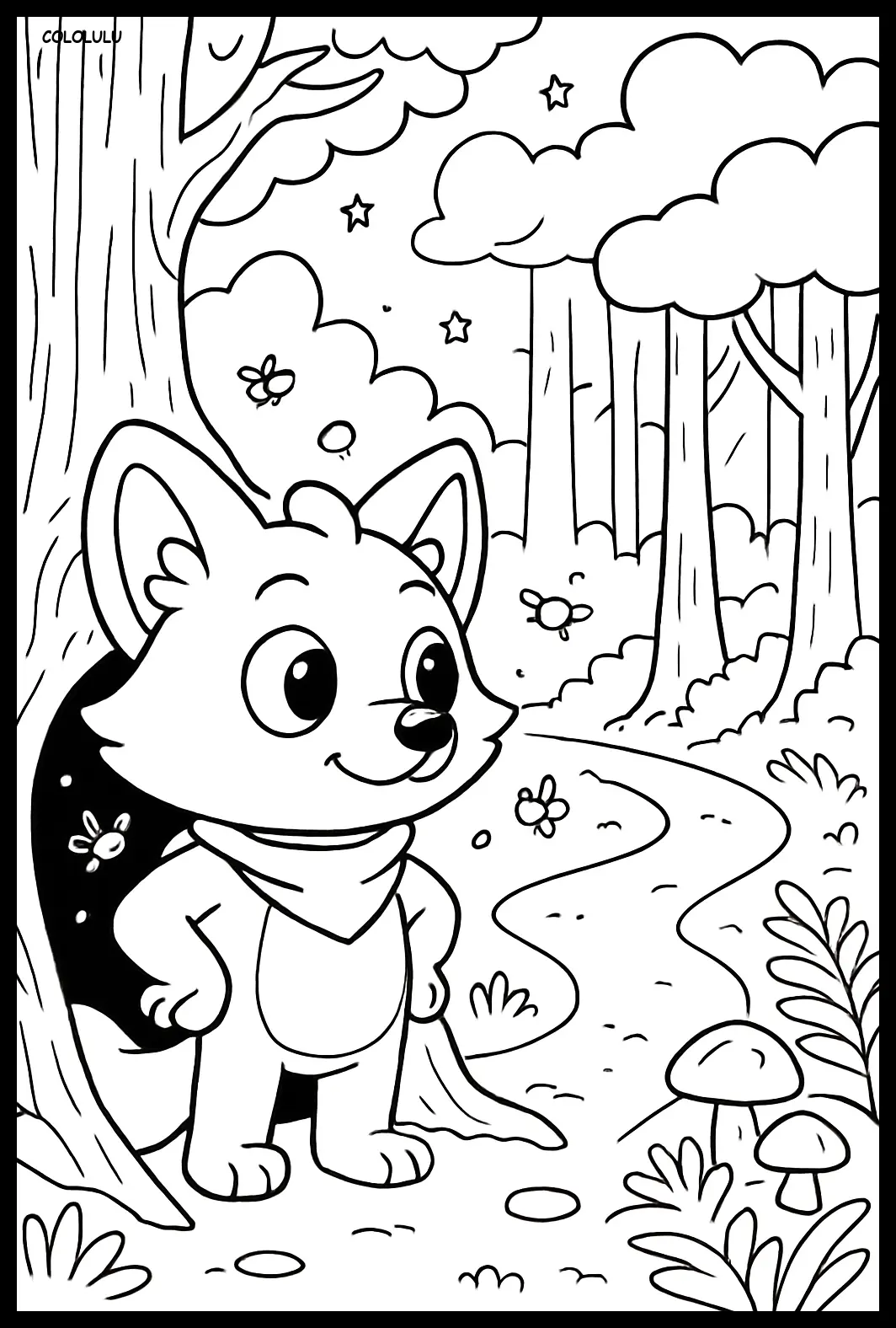 Character in space scene